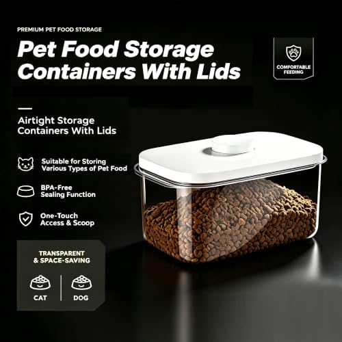 LivLab Mker 10lbs Dog Food Storage Containers With Lids & Cup - Image 3