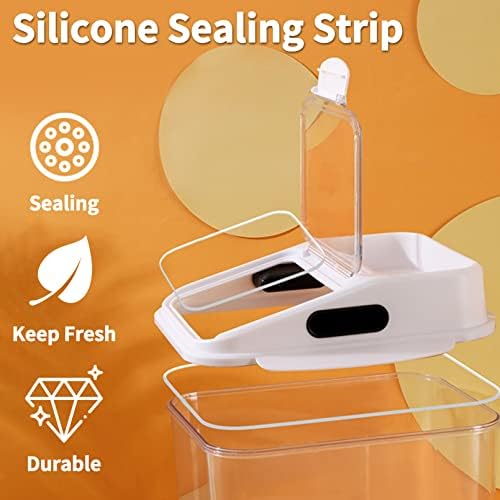 Fhiny 11LB Dog Food Storage Container, Airtight Pet Treat Bin Translucent Dry Food Grain Storage Barrels Sealed Bucket Moisture-Proof Plastic Cat Puppy Food Bin with Seal Locking Lid Keep Fresh - Image 5