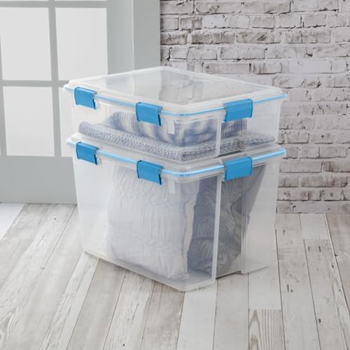 Sterilite Gasket Storage Box with Lids for Home & Office, 80 Quart, 12-Pack - Image 4