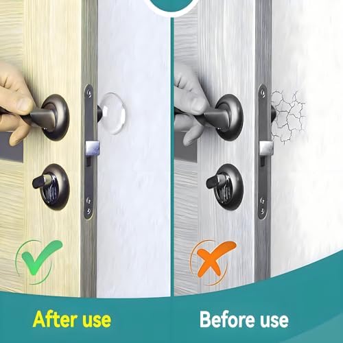 Wall Protectors from Door Knobs-Efbock Silicone Door Stoppers Wall Protector-Premium Door Bumper Wall Guards for Home or Office -Self Adhesive Door Handle Bumper Guard Stopper Rubber Stop 6pcs - Image 4