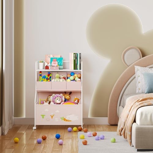 BBLIKE Toy Storage Organizer, Large Toy Box with Wheels for Boys and Girls - Image 5