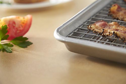 USA Pan Bakeware Quarter Sheet Baking Pan and Bakeable Nonstick Cooling Rack Set, Metal, Quarter Sheet (Pack of 6) - Image 3