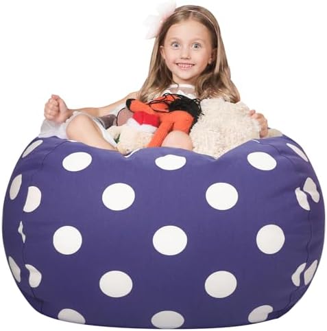 WEKAPO Stuffed Animal Storage Bean Bag Chair Cover for Kids by Wekapo