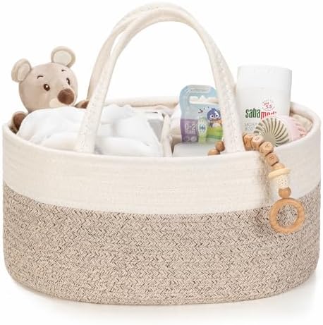 Diaper Caddy Organizer, Gift Basket for Baby Shower, Newborn Essentials by KODOMOORE