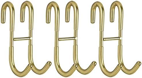 Simtive Shower Door Hooks (3-Pack), Towel Hooks for Bathroom Frameless Glass Door, Shower Squeegee Hooks, Gold by Simtive
