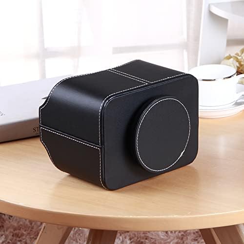 PU Leather 360° Rotatable Remote Control Holder,Nightstand TV Remote Caddy - Image 4