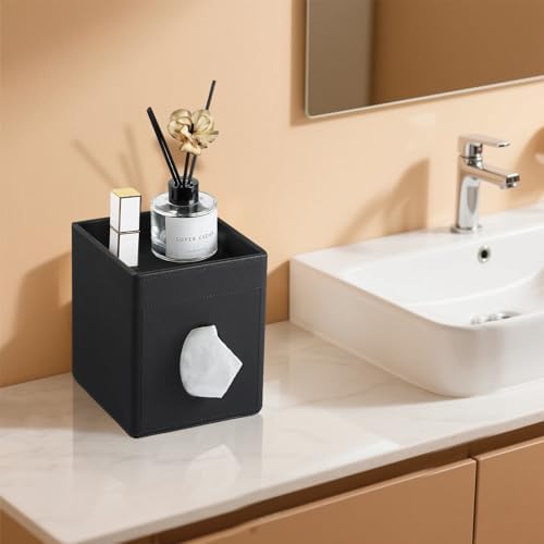 PU Leather Tissue Box Cover Square Tissue Box Holder Tissue Holder - Image 6