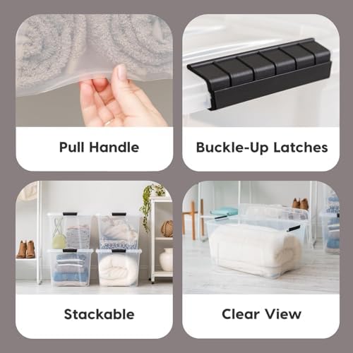 IRIS USA 2-Pack 72 Quart Storage Bins with Lids - Image 3