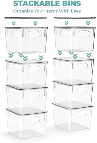 Sorbus Clear Toy Storage Bins with Lids, Stackable (Small/Medium, 2 Pack) - Image 4