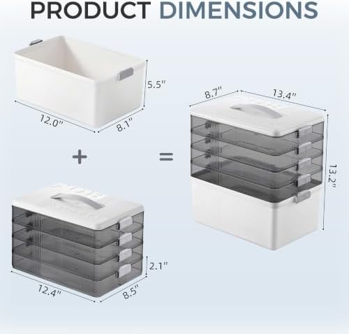 Citylife Craft Organizers and Storage bins with Lids, Medicine Organizer - Image 2