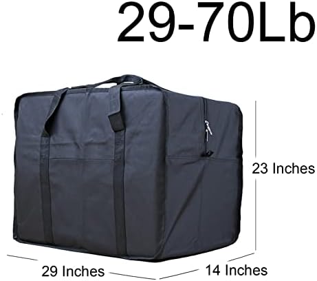 Heavy Duty Extra Large Moving Storage Bag, Black Durable Fabric Travel Duffel, 29 x 23 x 14 Inches, 70 lb Capacity, Dual Handle Tote, 2-Pack (2) - Image 2