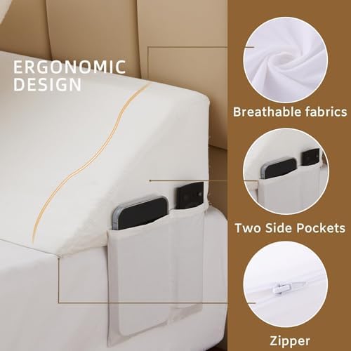 Bedluxe King Bed Wedge Pillow for Headboard, Fill The Gap (0-3.5") - Image 4