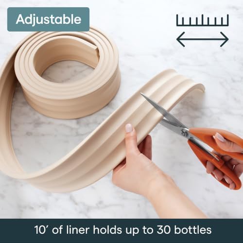 YouCopia SpiceLiner Adjustable Spice Drawer Liner, 10ft Roll, Sandstone, Seasoning and Spices Bottle Organizer Insert - Image 4