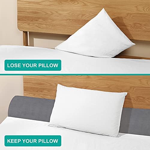 Vekkia Twin Bed Wedge Pillow for Headboard, Bed Gap Filler (0-6") Gray - Image 2