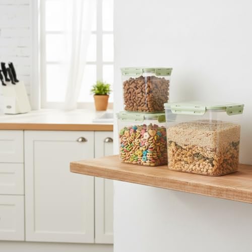Patelai 6 Pcs Dog and Cat Food Storage Containers 2 Scoops, Green - Image 4