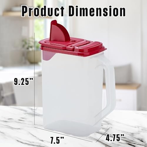 Buddeez Clear Pantry Storage Container, Dry Storage, 4 Quart, Red Lid - Image 6