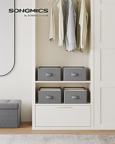 SONGMICS 4 Pack Drawer Clothes Organizers, Large Size 6-Compartment - Image 2