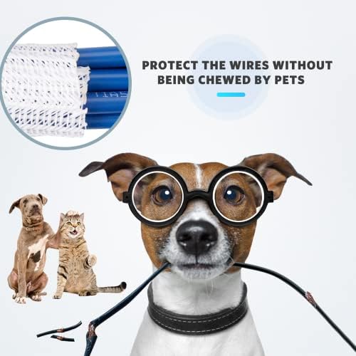 AGPTEK Cable Sleeve, 10ft - 1.5 inch Cable Management Cord Hider, White - Image 5