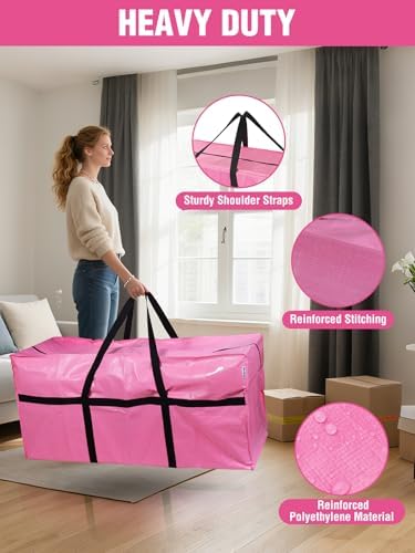 WORKPRO 1-Pack 66 Gallon Extra Large Moving Bag with Zipper & Carry Handles - Image 3
