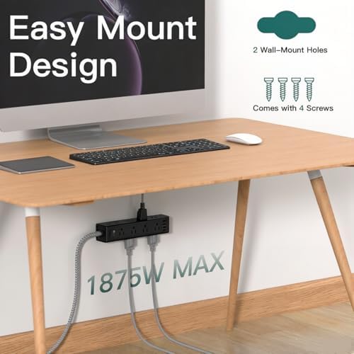 20FT Long Extension Cord, Power Strip with 12 AC Outlets & 4 USB Ports - Image 7