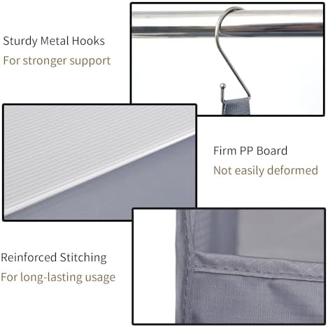 GRANNY SAYS 4-Shelf Hanging Closet Organizer, Foldable Storage, Gray - Image 6