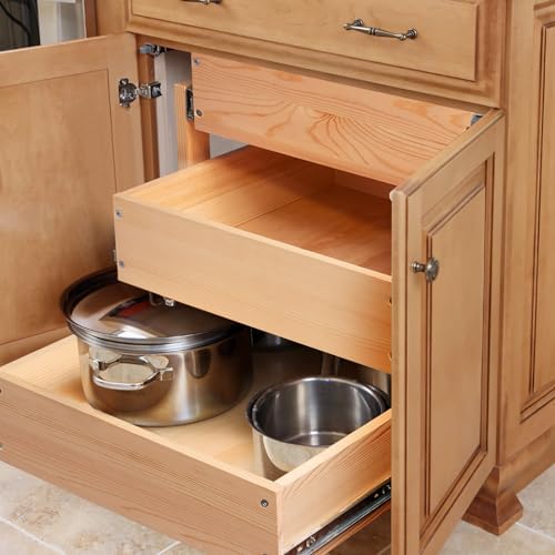 Mulush Pull Out Cabinet Organizer 14''W×21''D×19''H Slide Out Drawer - Image 5