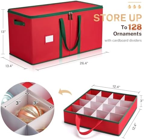 MaidMAX Ornament Storage Box, Ornament Storage, Christmas Ornament Storage - Image 5