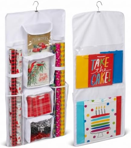 Joyful Moose Gift Wrap Organizer Wrapping Paper Storage Container Christmas Bag Holder (White) by JoyfulMoose