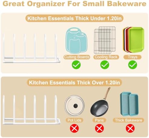 Fikoksol Cutting Board Organizer Storage, Baking Sheet Rack under Cabinet - Image 4