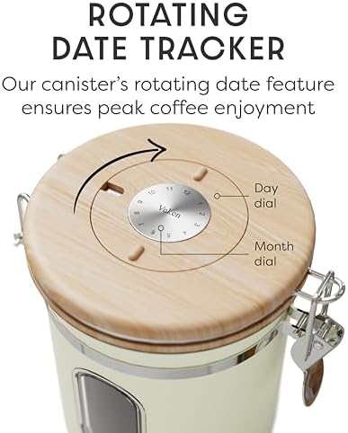 Veken Coffee Canister with Window, Airtight Stainless Steel Container, 16OZ - Image 6