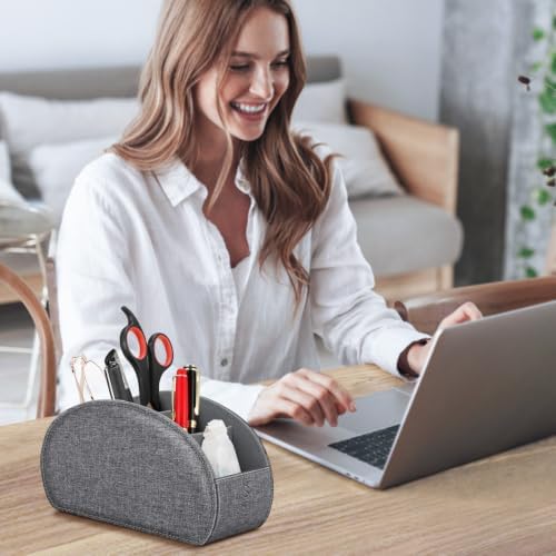 FINTIE Remote Control Holder with 5 Compartments Vegan Leather - Image 6