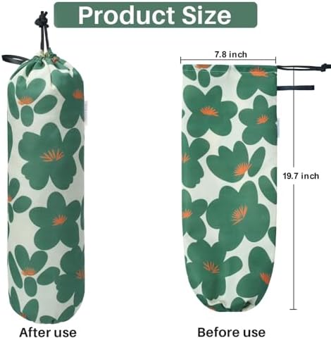 TOGETRUE Plastic Bag Holder, Lightweight Grocery Bag Holder for Plastic Bags, Wall Mount Shopping Bags Dispenser Organizer for Kitchen Pantry Outdoor (Dark Green) - Image 3