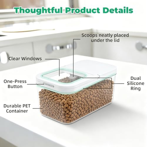 TBMax Pet Dog Cat Food Storage Container 6 Lbs with Airtight Flip-up Lid - Image 6