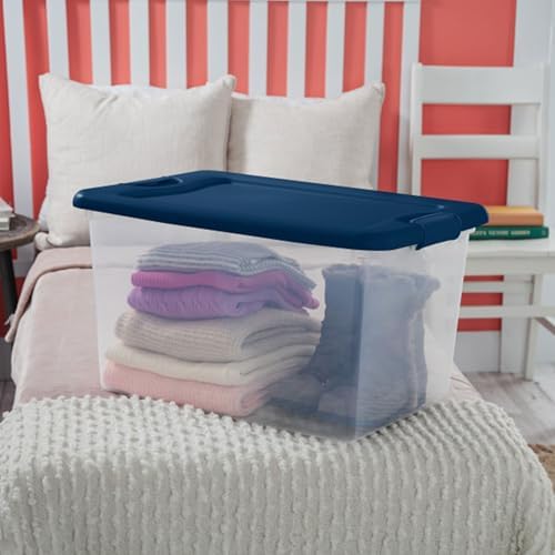 Sterilite Color Program, Large Clear Plastic Storage, 64 Quart, 24-Pack - Image 6