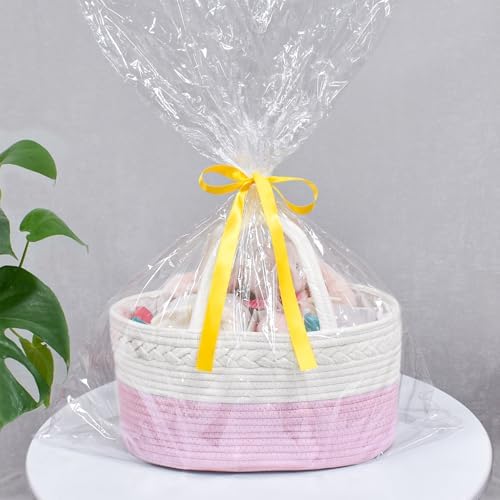 ABenkle Baby Diaper Caddy Organizer, Cotton Rope Nursery Storage Basket - Image 5