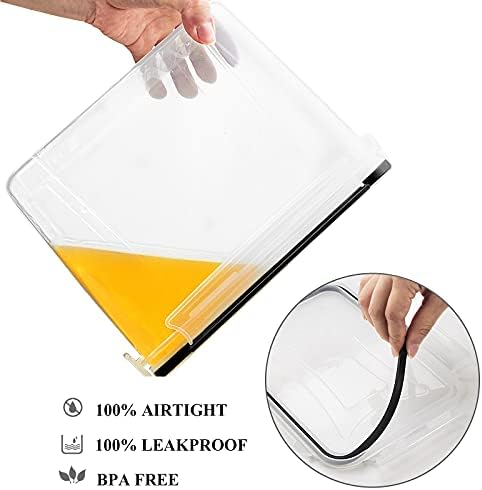 Wildone Airtight Food Storage Containers Cereal & Dry Food Storage Container Set of 6(Black Lid), Leak-proof & BPA Free, With 1 Measuring Cup & 20 Chalkboard Labels & 1 Chalk Marker - Image 5