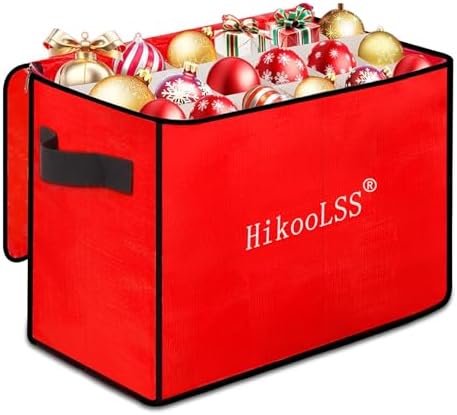 HikooLSS Christmas Ornament Storage Box - Stores up to 72 Holiday Ornaments by HikoooLSS