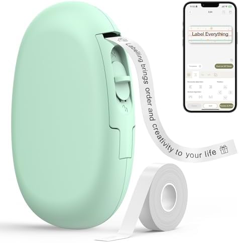 SUPVAN E10 Bluetooth Label Maker Machine with Tape, Green by SUPVAN