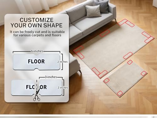 Reusable Rug Tape Grippers,Carpet Tape No Damaging for Hardwood Floors 16Pc - Image 5