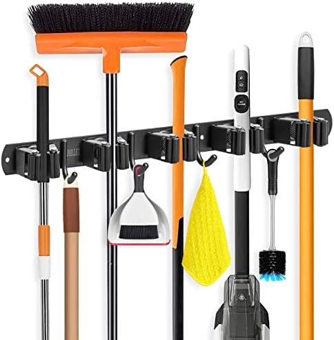 IMILLET Broom Holder Wall Mount,Heavy Duty Garage Organization Broom Hanger by IMILLET