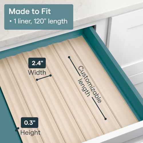 YouCopia SpiceLiner Adjustable Spice Drawer Liner, 10ft Roll, Sandstone, Seasoning and Spices Bottle Organizer Insert - Image 3