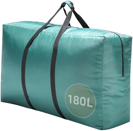 Extra Large travel duffel bag with Strong Handles, 180LWaterproof duffel bag, Durable Zippers, Extra Large Storage Totes for Space Saving and Moving Supplies, Green by Unknown