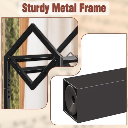3 Tier Vinyl Record Storage Rack with Casters, Black Metal Record Holder - Image 6