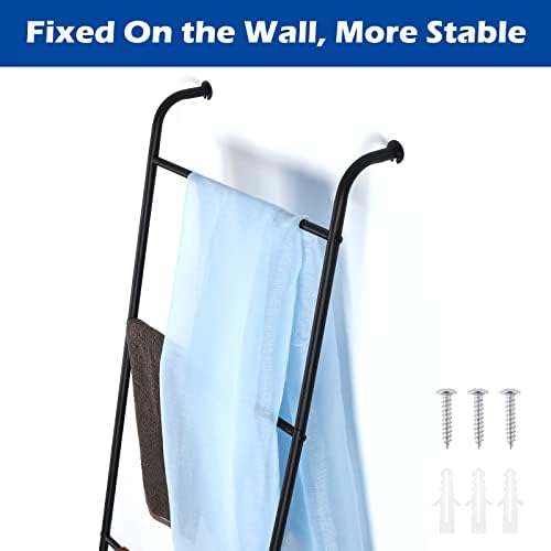 2 Pack Blanket Ladder Decorative Towel Rack Holder for Bathroom - Image 6
