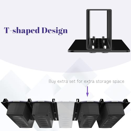 Linone Ceiling Storage Rack, 6 Sets for 5 Bins, 16 Inch - Image 3