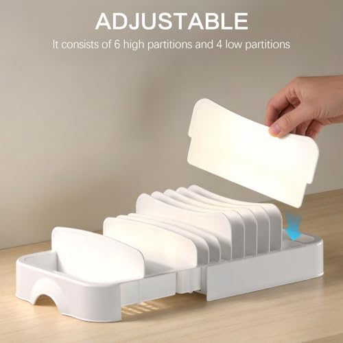 Lid Organizer for Kitchen Cabinet, Expandable Holder, 10 Dividers - Image 7