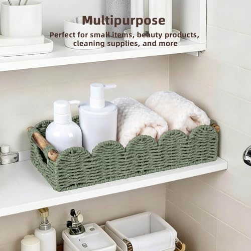 CubesLand Bathroom Basket Organizer, Toilet Tank Basket W/Cut Out Handle - Image 6