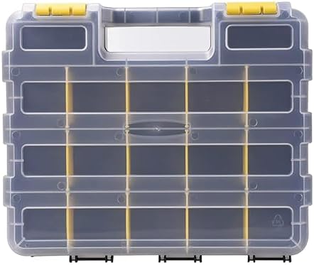 AIDY-PRO Hardware Organizer Box 34 Compartments Small Parts Organizer with Removable Dividers Durable Plastic Double Side Tools Box Screw Organizers For Nuts, Bolts, Screws, Nails 2Pack - Image 7