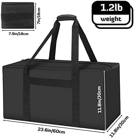 INFANZIA 24in Large Travel Duffel Bag, 600D Water Resistant Foldable, 56L - Image 3