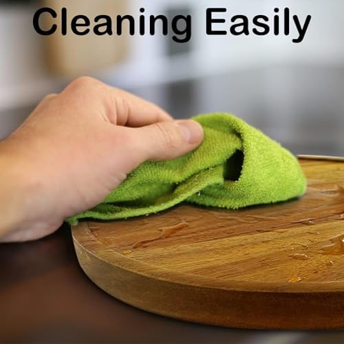 11" Acacia Wood Lazy Susan Organizer Kitchen Turntable for Cabinet Pantry Table Organization - Image 6